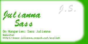 julianna sass business card